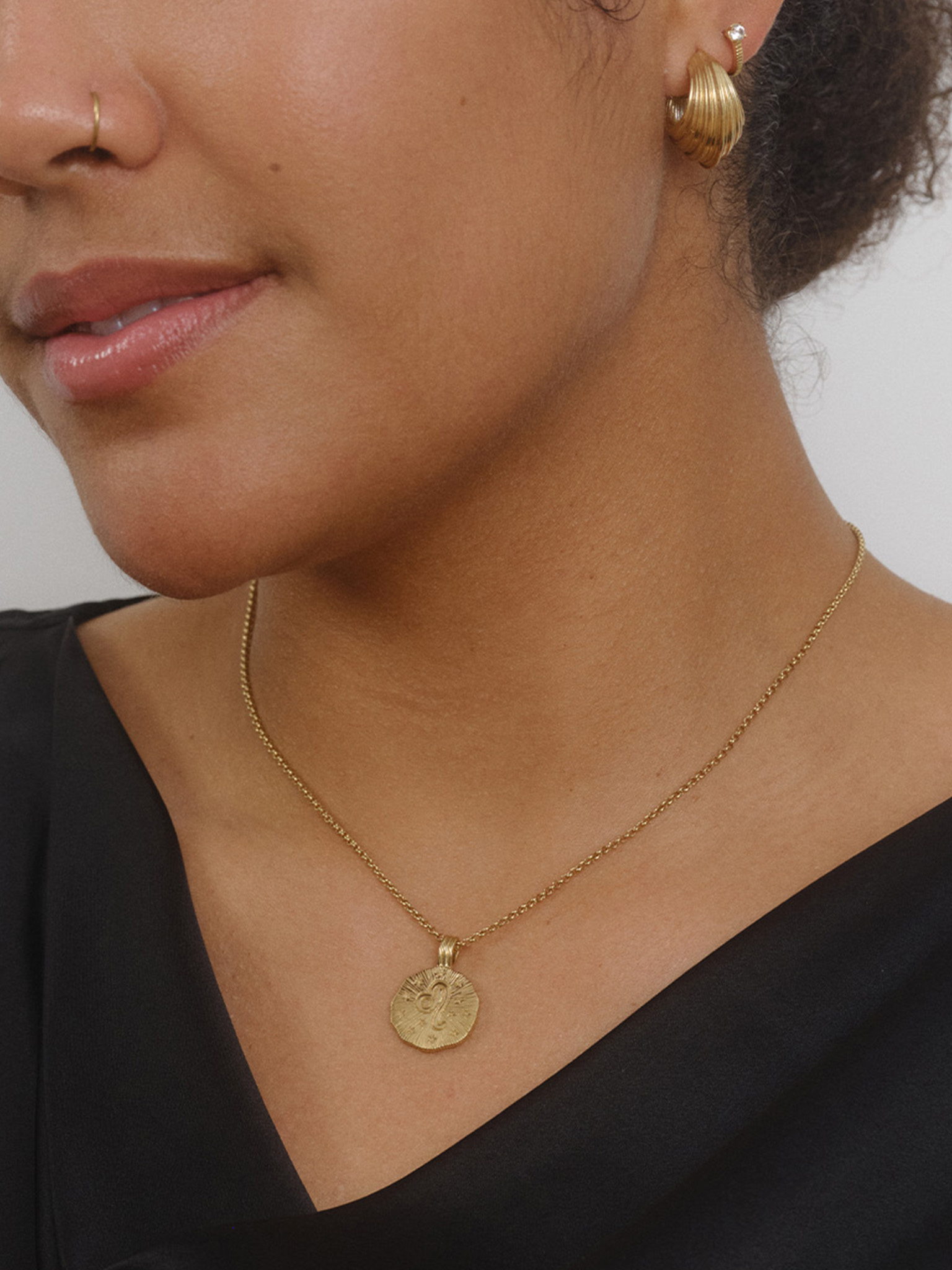 Sun in leo necklace - 22k gold vermeil